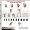Service Caster 4 Inch 316SS Red Polyurethane Swivel 12mm Threaded Stem Caster Brake, 2PK SS316TS20S414-PPUB-RED-M1215-2-TLB-2 - alternate 2